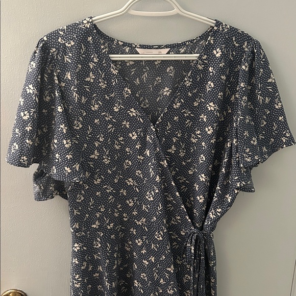 LC Lauren Conrad Short Sleeve Wrap Mini Dress - Picture 3 of 16